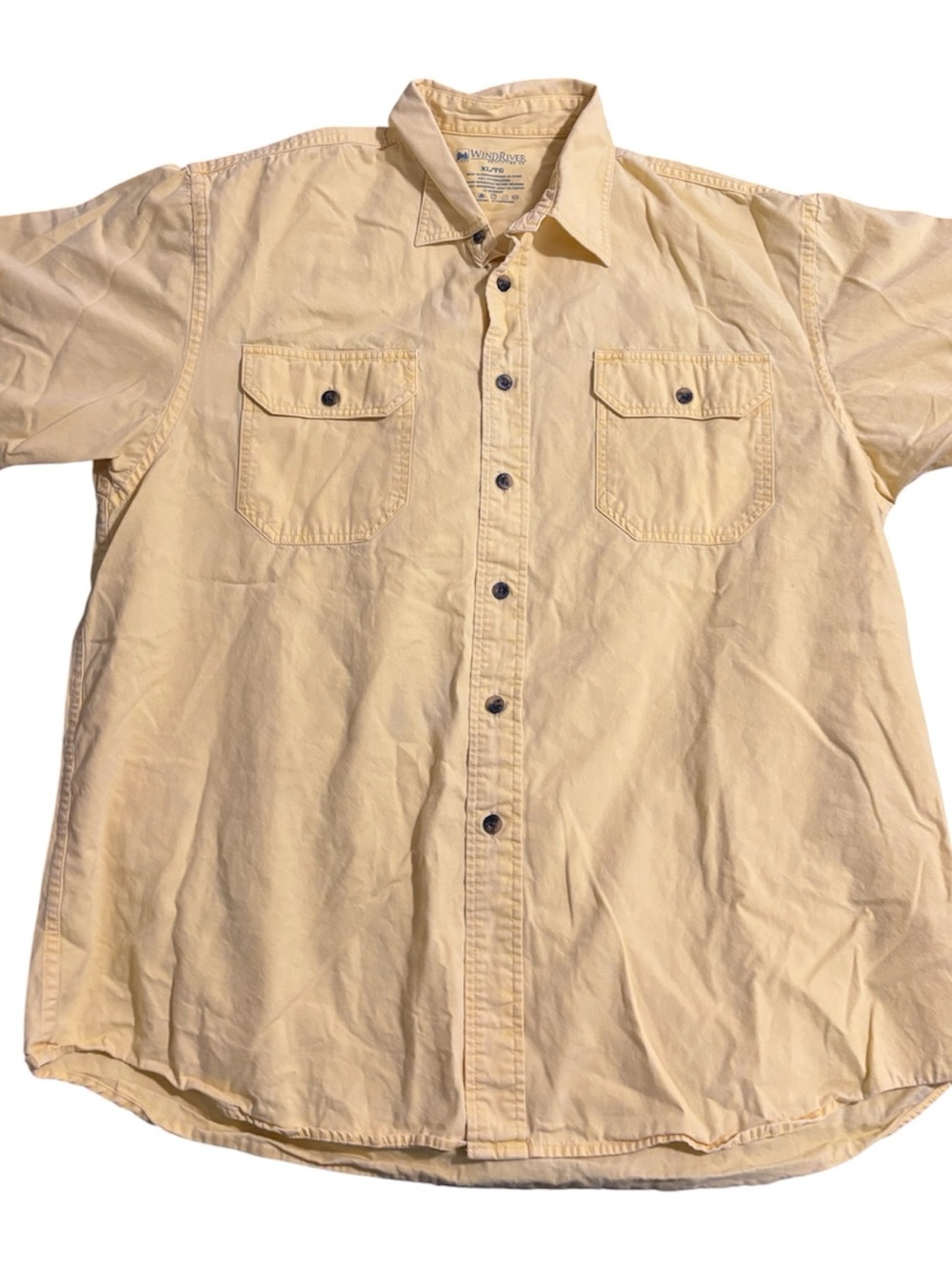 🧳Wind River Short-Sleeve Button-Down Shirt in Light Yellow